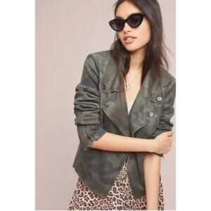 Marrakech Anthropologie Camo Moto Jacket